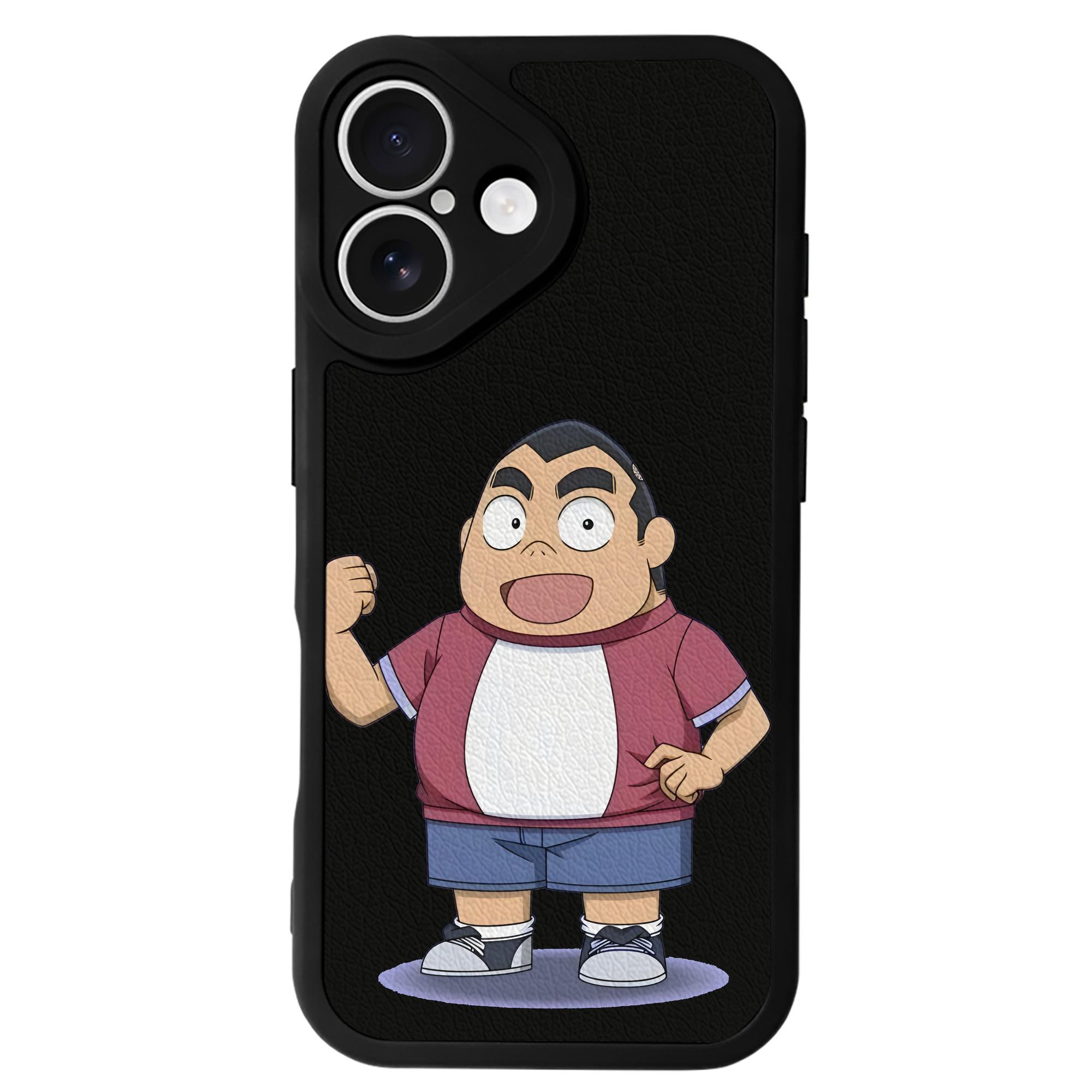 （画像用） 名探偵コナン 小嶋 元太 こじま げんた Detective Conan Kojima Genta 【iPhone 16シリーズ対応】シリコンスマホケース（レザー調） 材質：シリコン